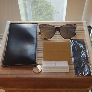 Stella Mc Cartney mirrored/ tortoise brown sunglasses